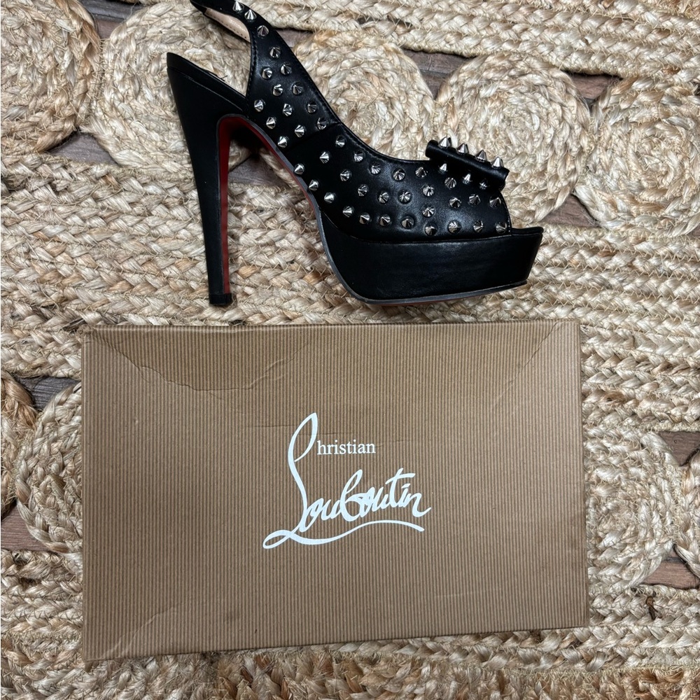 Christian Louboutin Black Studded Women's Heels